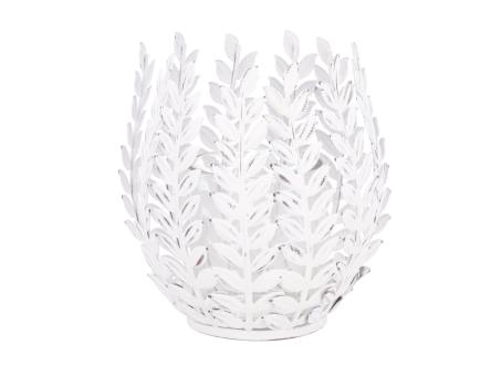 Teelichthalter Metall Farnblatt m Glas D11 H13cm