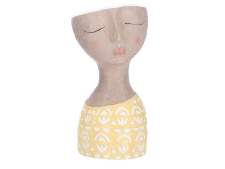 Pflanzkopf Mariella Resin bemalt  D14-16 H28cm