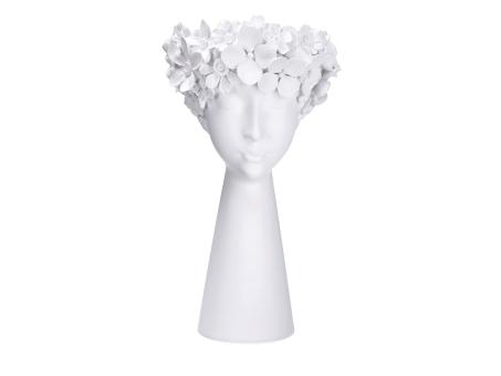 Pflanzkopf Büste Nathalie Resin matt D28 H45cm