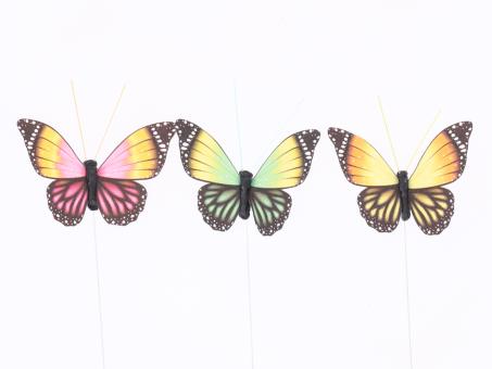 Schmetterling Stoffdruck Phantasia 6 FB multicolor sort  B8,5cm