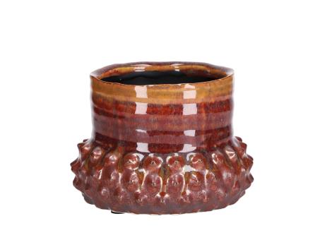 Topf Keramik Aroni Glasurverlauf 2tone  D13,5 H10cm