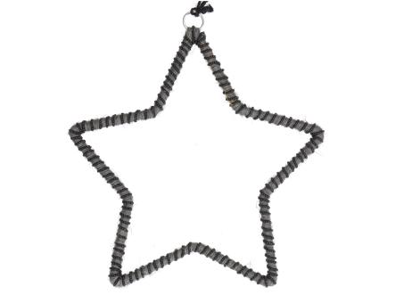 Stern Jute-Perlen z Hängen  D20cm