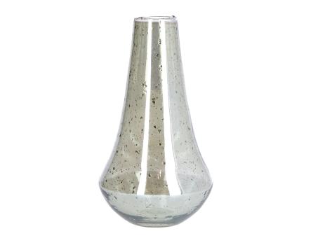 Vase Glas handmade Dropshape Stonefinish  D19 H32cm