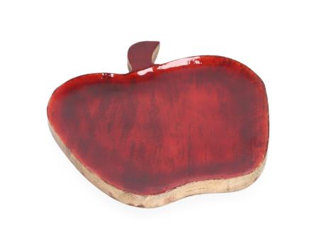 Tellerschale Apfel Mangoholz emailliert D22 H3cm