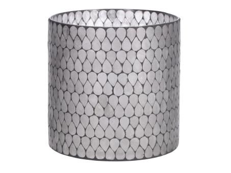Glas Windlicht Zylinder Drop Mosaik  D20 H20cm