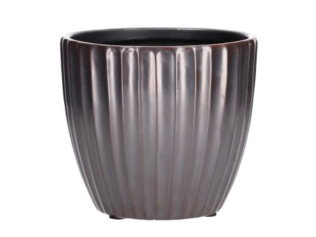 Topf Vesu Keramik Glasur metal black
!! Aktionsartikel- Kein Umtausch / Rückgabe möglich !! D15 H13cm