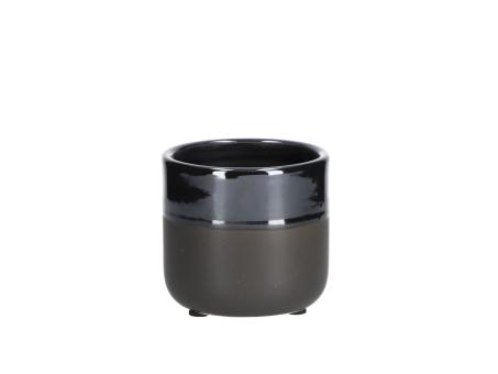 Topf Charisma Keramik glasur 2tone black-navy  D10,5 H9cm
