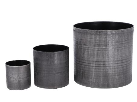 Topf Zylinder Mink Set3  D10/15,/26 H15,5/19,5/24,5cm