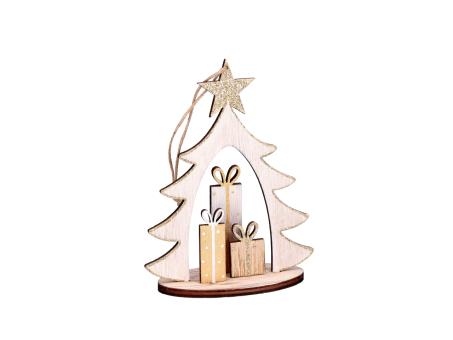 Tannenbaum Geschenke Deko z Stellen-Hängen  B14 T6,2 H17cm