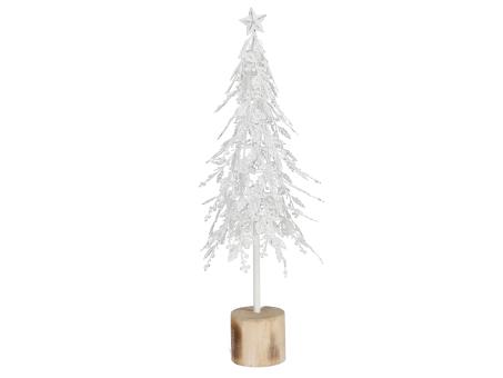 Tannenbaum Blech Blatt-Beere auf Holzsockel  D15 H56cm (Base D8,5cm)