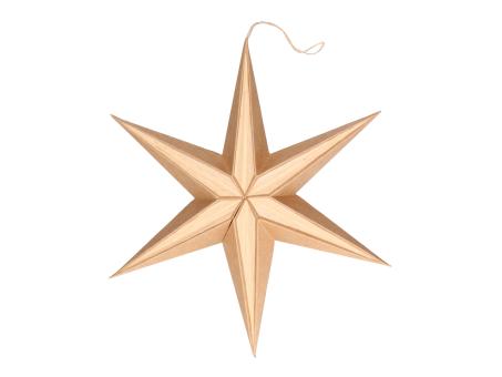 Stern Holzfurnier/Papier 3D z falten m Magnetverschluss  D30cm