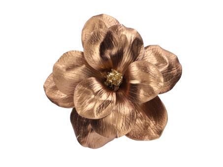 Magnolie Blüte metallic Stoff gedrahtet  