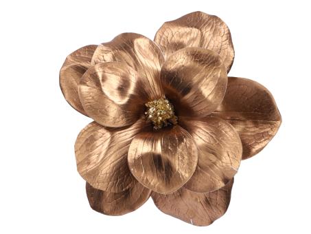 Magnolie Blüte metallic Stoff gedrahtet  D45cm