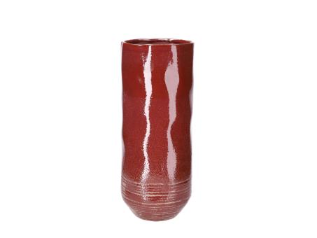 Vase Malibu rustik Keramik Stoneware glasiert  D15 H29cm
