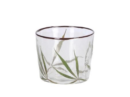 Windlicht Glas m Blatt eingeschlossen

!! Aktionsartikel- Kein Umtausch / Rückgabe möglich !! 