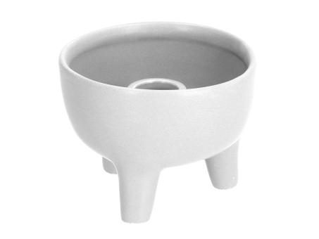 Stöfchen 3Fuss Kerzenhalter f Spitz-/Stabkerze bis D22mm Porzellan Mattglasur D10 H8cm