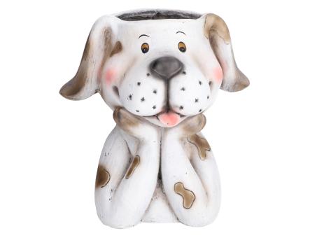 Pflanzkopf Hund bemalt Magnesium
!! Aktionsartikel- Kein Umtausch / Rückgabe möglich !! B34 T28 H35cm (f Topf 14,5)