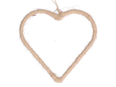 Herz Draht-Jute z Hängen  D15cm