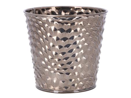 Topf Zink Kroko PrägungTopf Zink Kroko Prägung D15,5 H14,6cm