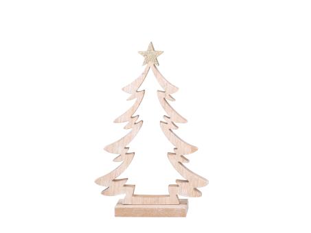 Tannenbaum Holz MDF a Holzsockel z Stellen B18 T5, H27cm