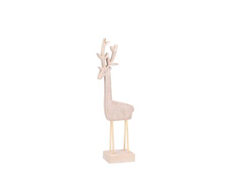 Hirsch MDF auf Holzsockel 