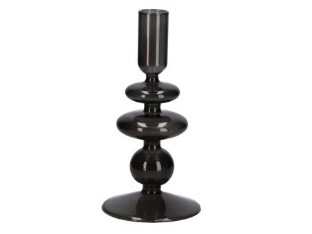 Kerzenhalter Glas Retro für Stab-/Spitzkerze D21/23mm D9 H17,5cm