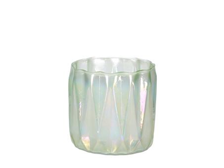 Glas Windlicht Welle lyster D10 H10cm