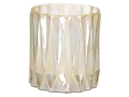 Glas Windlicht Welle lyster D14 H16cm