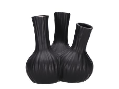 Vase Porzellan x3 Mattglasur D14, H14cm