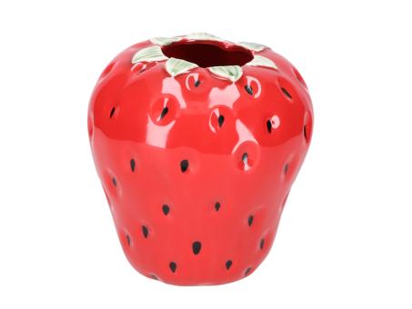 Vase Erdbeere Porzellan Dolomy glasiert D11,2 H11,6cm