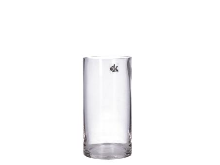 Zylinder Glas Cold Cut dickwandig geschliffener Rand D10 H20cm