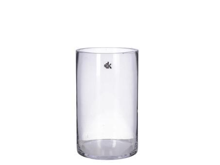Zylinder Glas Cold Cut dickwandig geschliffener Rand D15 H25cm