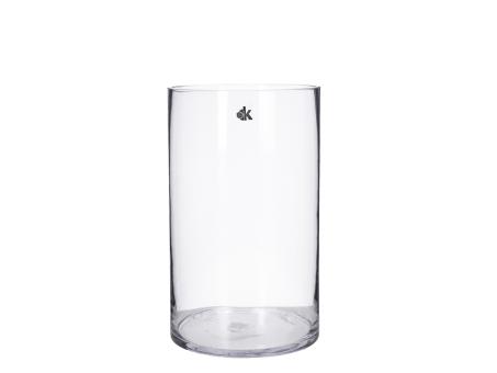 Zylinder Glas Cold Cut dickwandig geschliffener Rand D18 H30cm