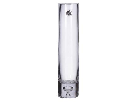 Vase Glas Solifleur Cold Cut geschliffener Rand D5,5 H25cm
