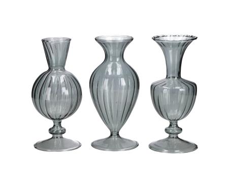 Tischvase Glas Tiffany 3Mod mundgeblasen D7 H15cm