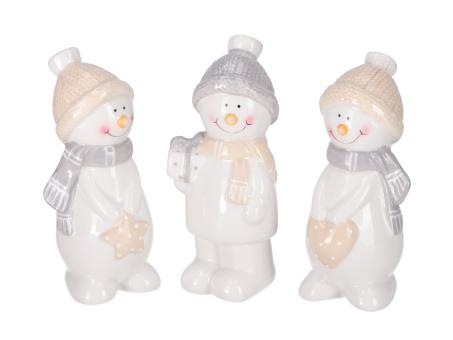 Schneemann Porzellan 3Mod B6 T6,2 H13,5cm
