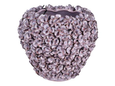 Topf Porzellan Hortensienblüten handgefertigt glasiert D27 H23,5cm