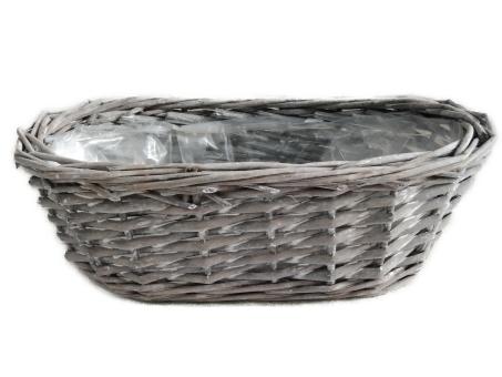 Pflanzkorb Baguette Spaltweide L25 T13 H8cm