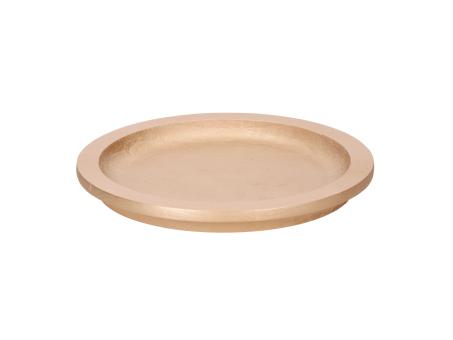 Tablett Teller Holz mit Rand rund gedrechselt 