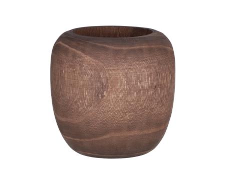 Holzvase Topf gedrechselt inkl. PE-Einsatz D(11)18 H18,5cm
