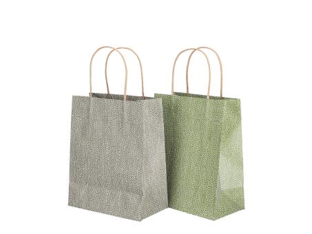 Geschenktüte DOTS mit Papierhenkel 2Fb grün B20 T11 H25cm