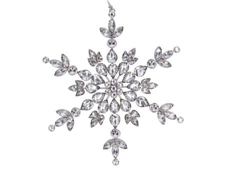 Hänger Schneeflocke Strass D18cm