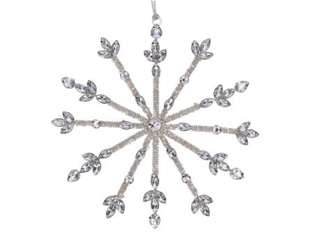 Sternflocke Perlen-Strass z Hängen D19cm