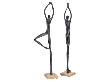 Skulptur Frauen Aluguss Yoga z Stellen 2Mod D10/16 H50cm