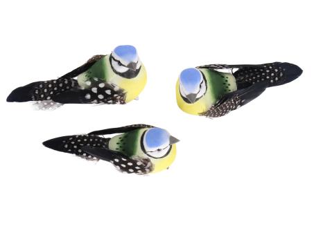 Vogel Blaumeise a Clip 3Mod L10cm