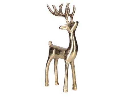 Hirsch Aluguss Art-Style stehend H35cm