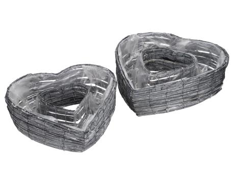 Pflanzherz Spaltweide Set2 D40/45 H12/13cm