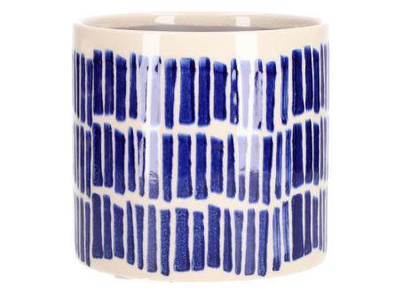 Topf Keramik Stripe D14 H12,5cm