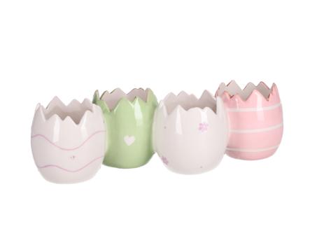 Pflanzei x4 Porzellan B16 T11,5 H7,5cm