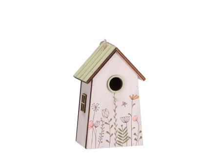 Vogelhaus Wiesenblumen bunt bemalt z Hängen 